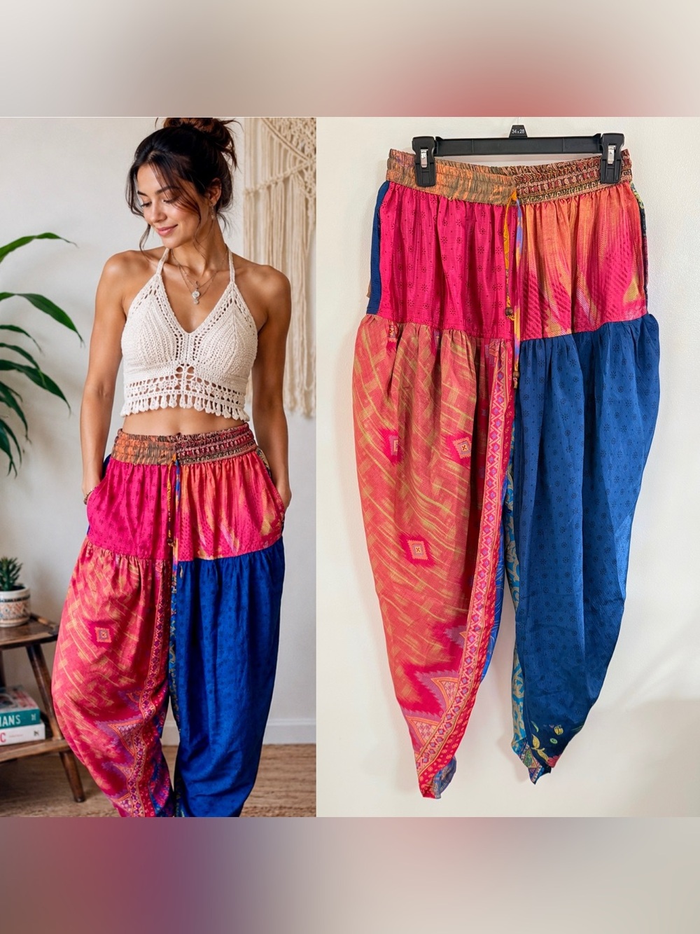 Jaded Gypsy Recycled Sari Patchwork Harem Pants